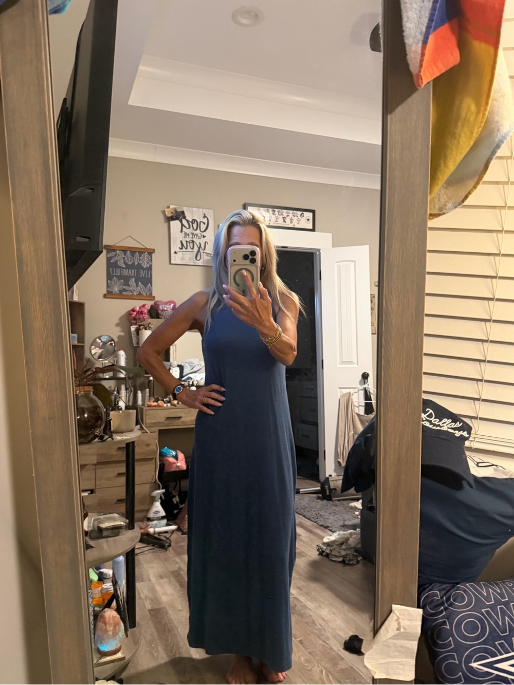 Sleeveless Navy Maxi Dress — Effortless Everyday Style